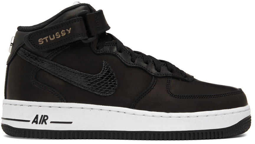 Nike Black Stüssy Edition Air Force 1 '07 Mid Sneakers