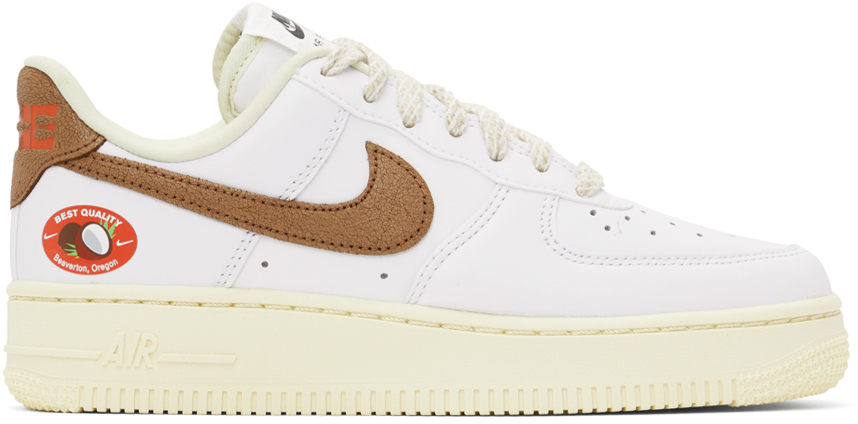 Nike White Air Force 1 '07 Coconut Low-Top Sneakers