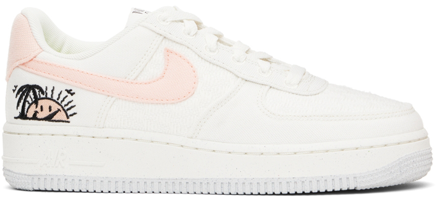 Nike Off-White & Pink Sun Club Air Force 1 Sneakers