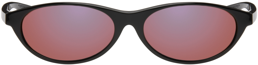 Nike Black 'retro M' Sunglasses In 010 Black/red Mirror