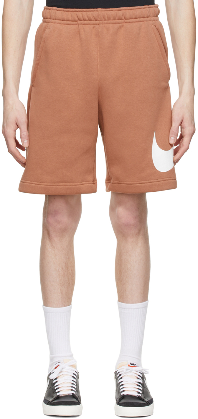 Nike Brown Sportswear Club Shorts In Mineral Clay/mineral Clay