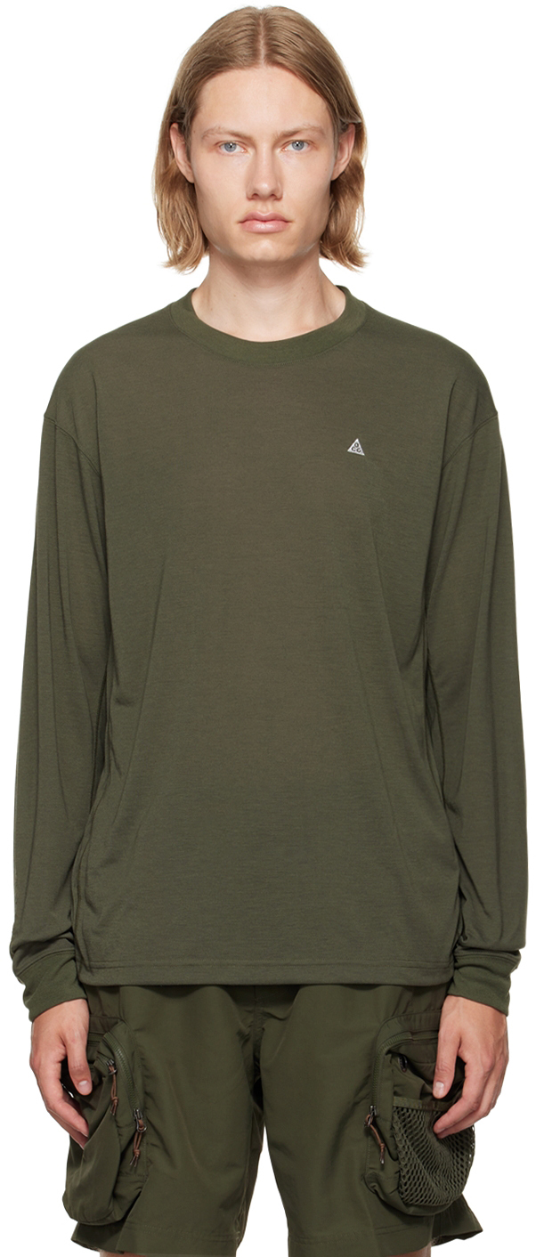 Nike: Khaki ACG Goat Rocks Long Sleeve T-Shirt | SSENSE