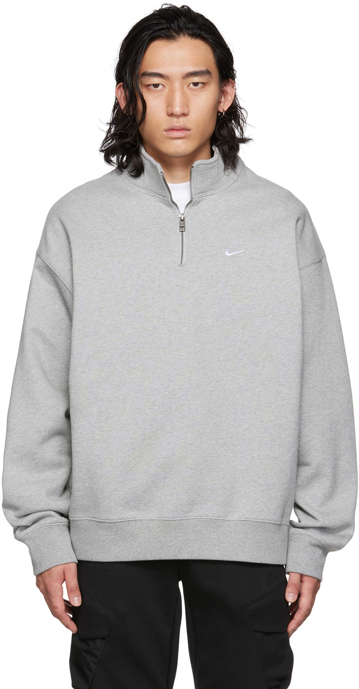 Nike Gray Solo Swoosh Sweatshirt