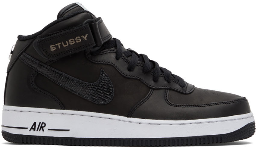 Black Stüssy Edition Air Force 1 '07 Mid SP Sneakers