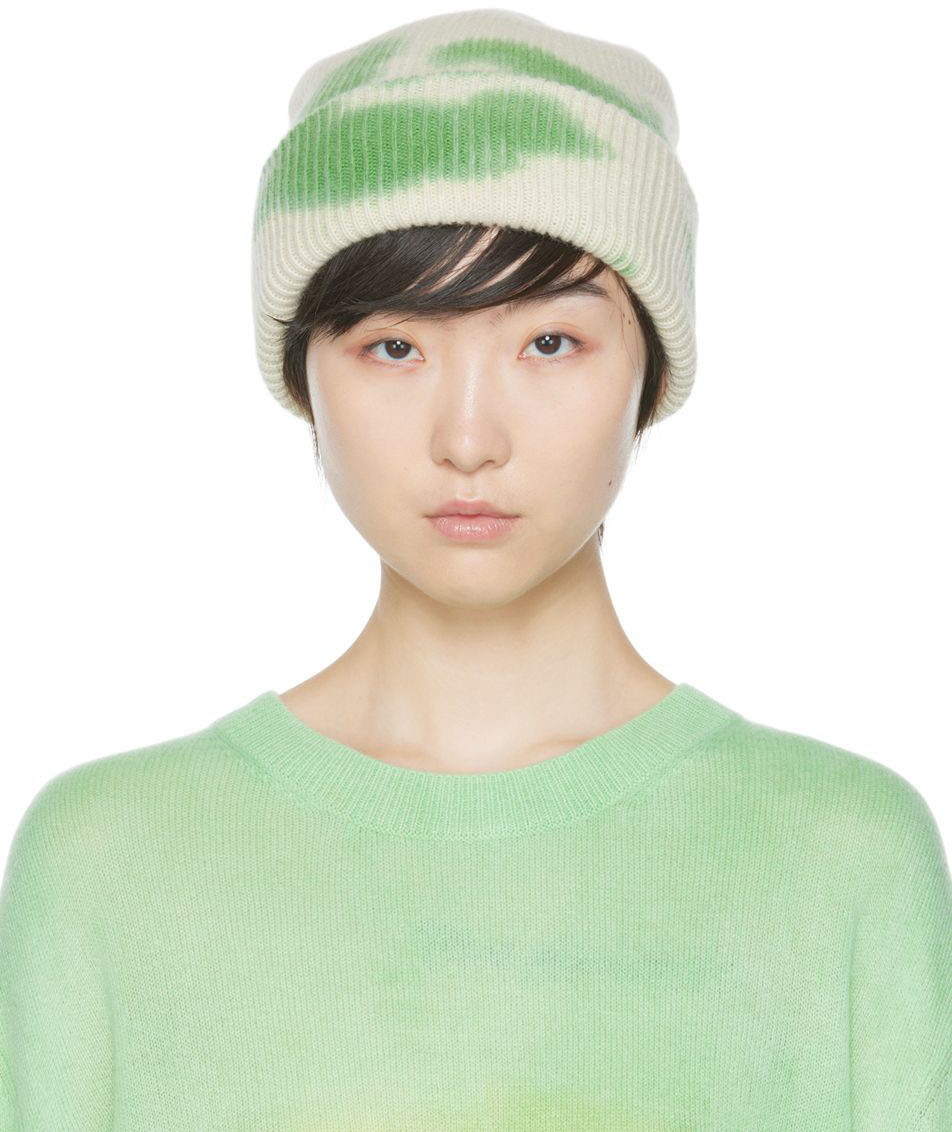 Green Hot Watchman Beanie by The Elder Statesman on Sale