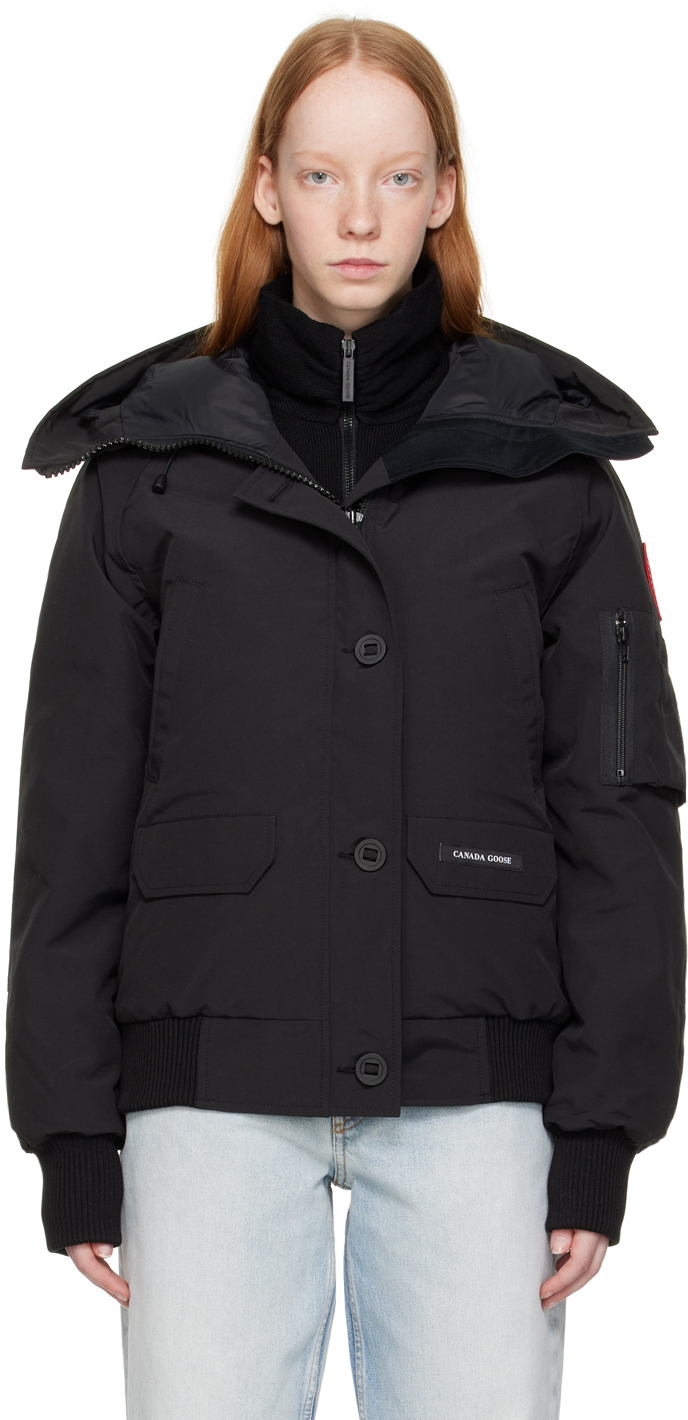 Black Chilliwack Bomber Down Jacket by Canada Goose on Sale