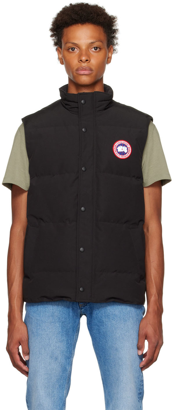 Canada Goose: Black Garson Down Vest | SSENSE