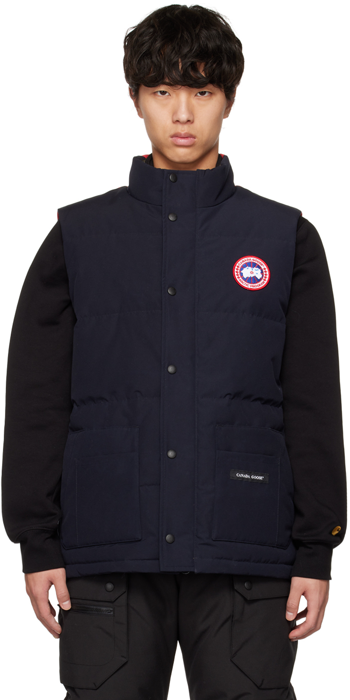 CANADA GOOSE RED & NAVY FREESTYLE DOWN VEST