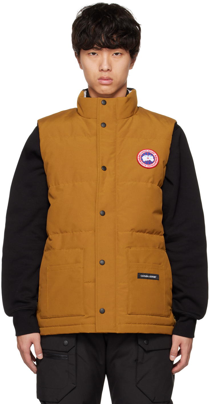 CANADA GOOSE TAN & NAVY FREESTYLE DOWN VEST