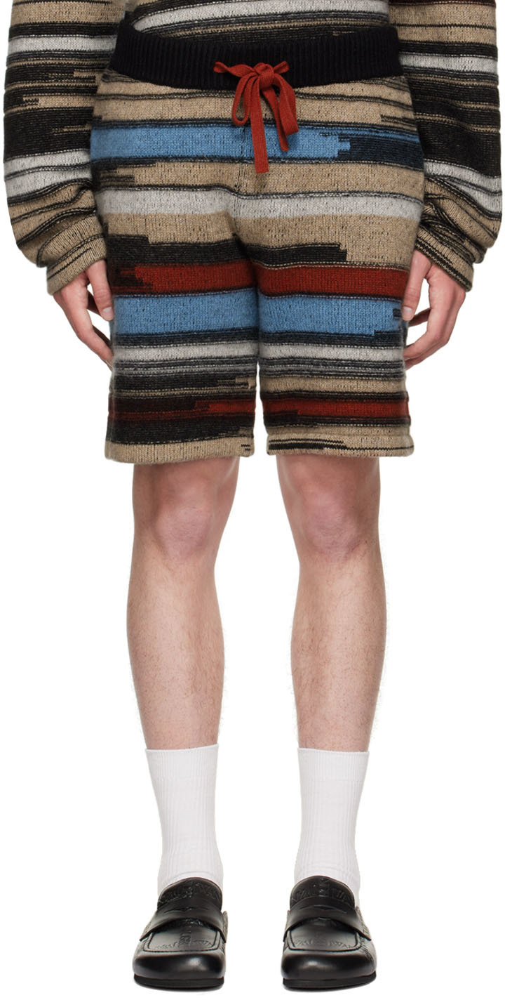 Multicolor Cashmere Shorts
