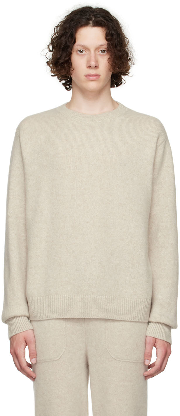 The Elder Statesman: Off-White Cashmere Sweater | SSENSE