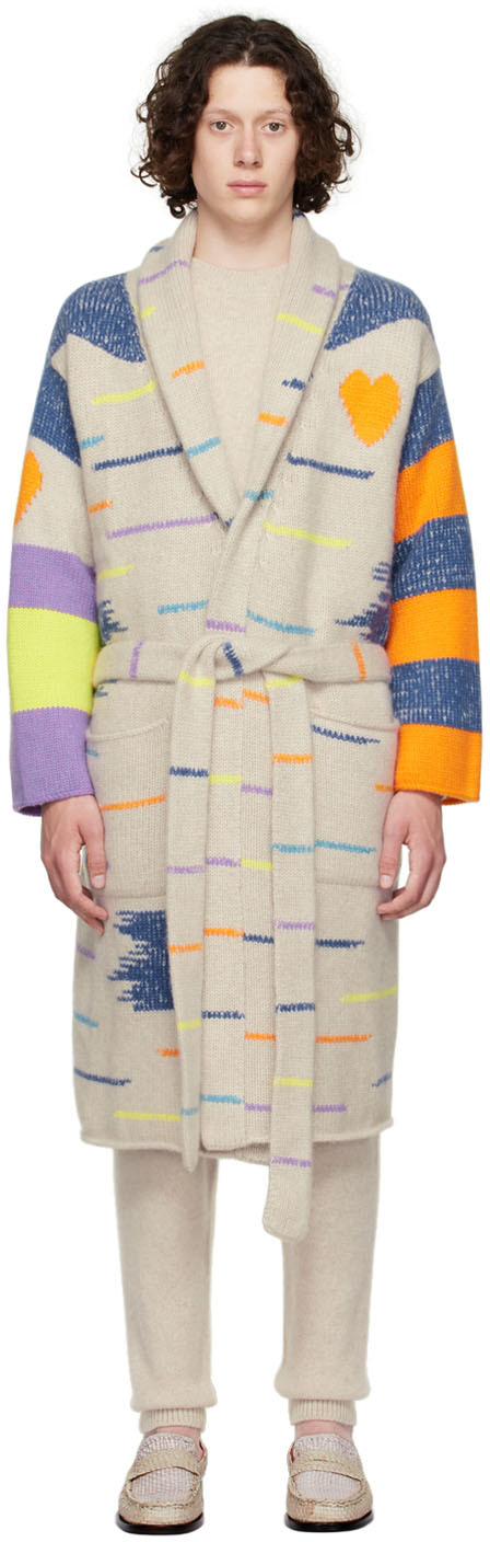 The Elder Statesman Off-White Cashmere Robe
