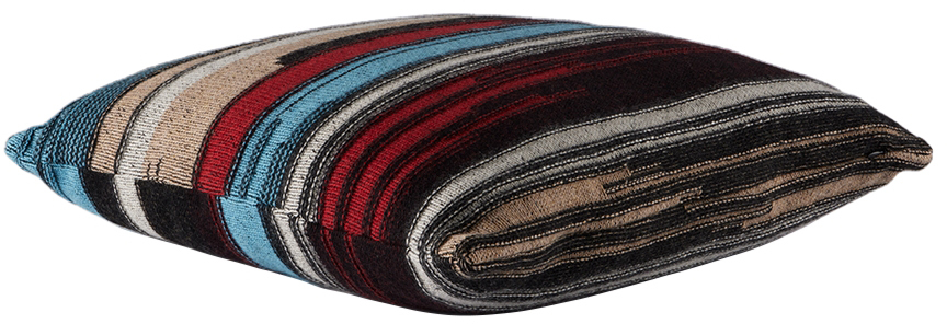 The Elder Statesman Multicolor Mix 'n' Marl Pillow In Blk/alm/adr/chm