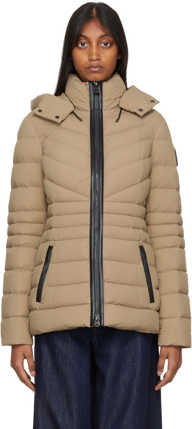 Tan Patsy Down Jacket by Mackage on Sale