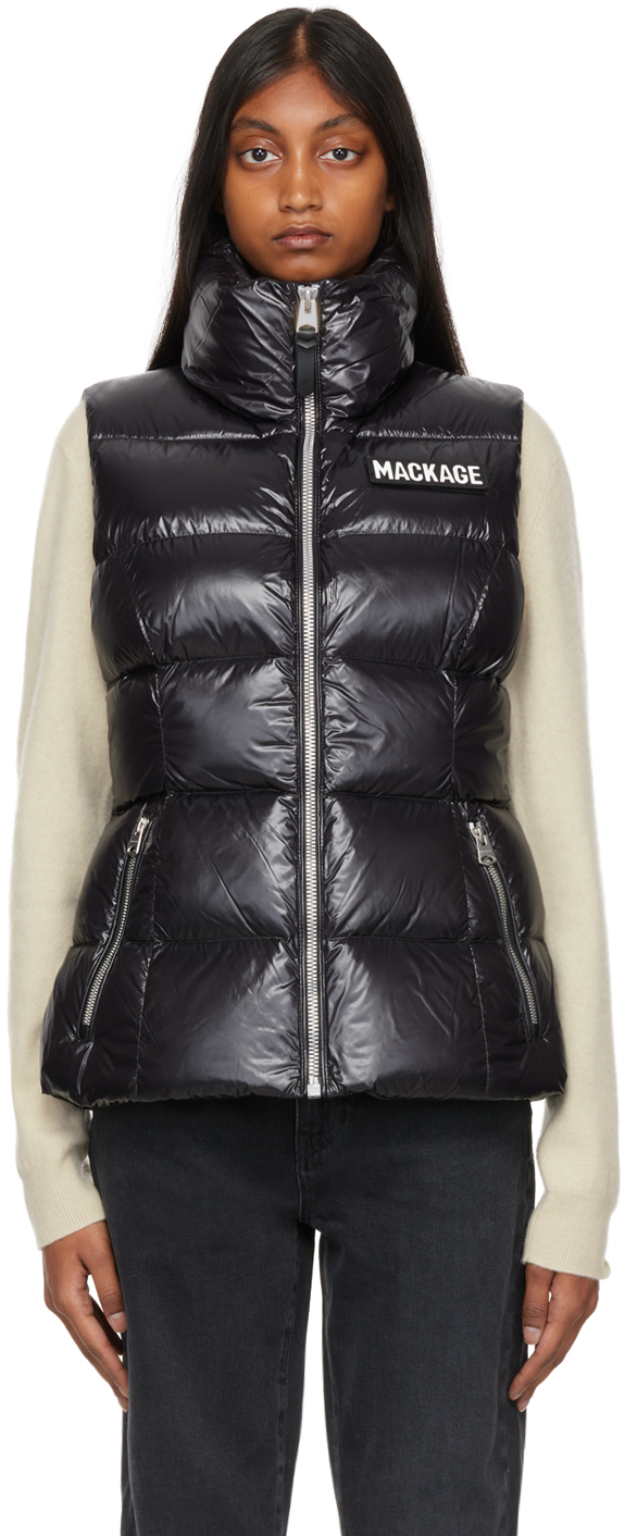 Black Chaya Vest by Mackage on Sale