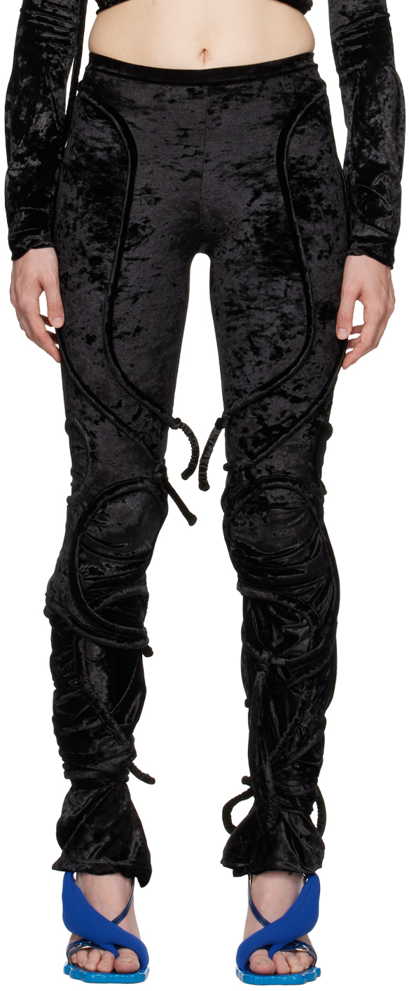 Black Multiline Lounge Pants