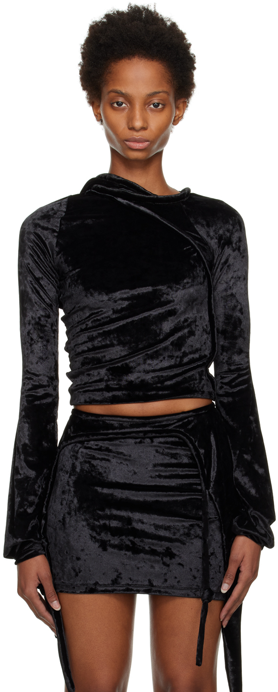 Black Asymmetric Hoodie