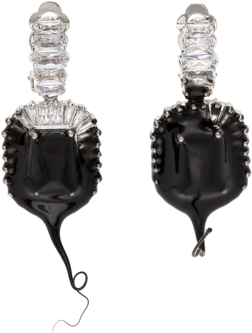 SSENSE Men Accessories Jewelry Earrings Studs Skull Single Stud Earring 