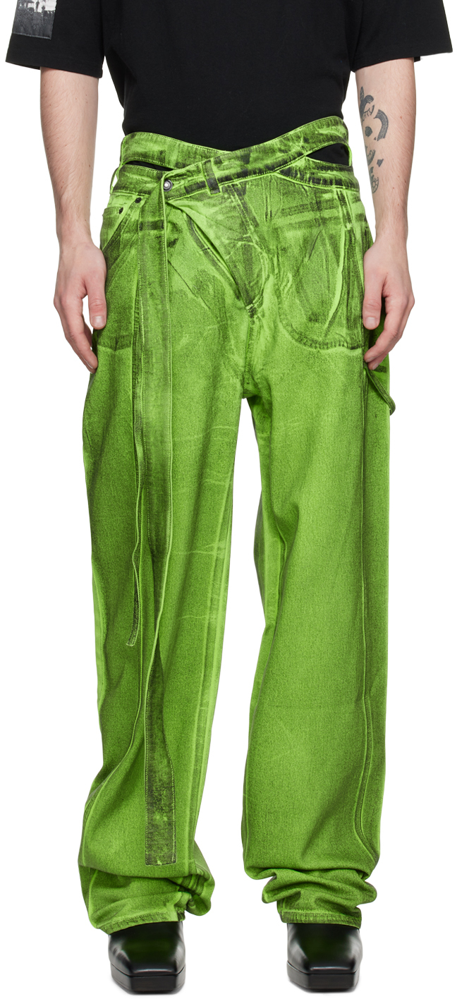 Ottolinger Green Signature Wrap Jeans SSENSE UK