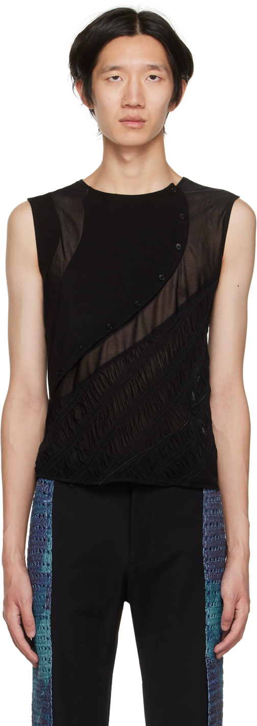 Black Printed Tank Top Ssense Donna Abbigliamento Top e t-shirt Top Tank top 
