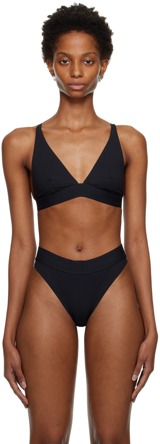 Wolford Black Ribbed Beauty Triangle Bra