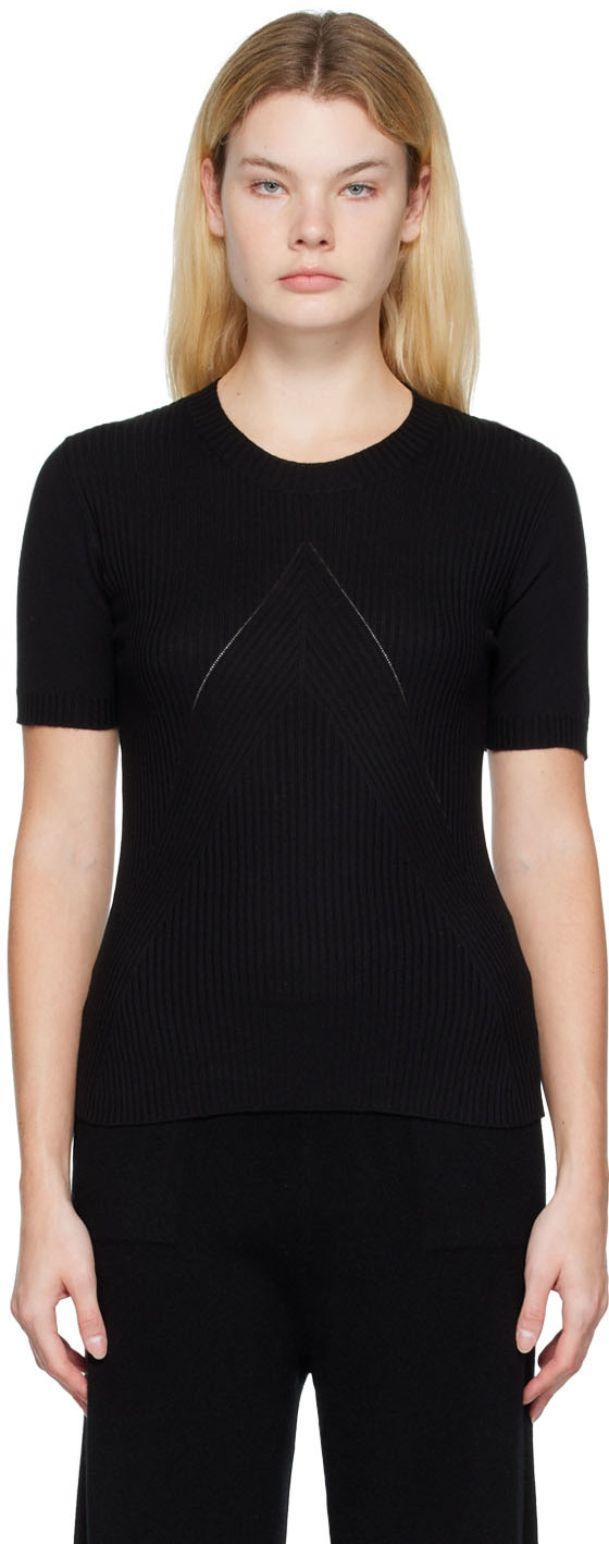 Wolford Black Bamboo T-shirt In 7005 Black