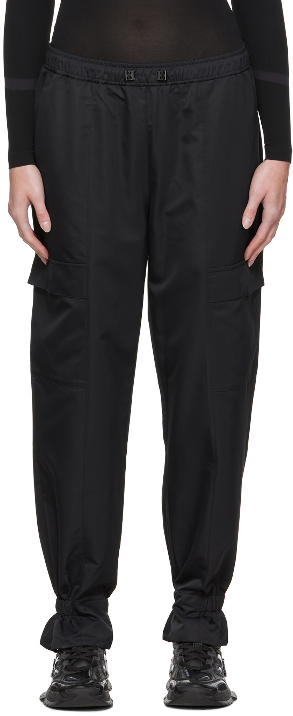 Black 80s Streetstyle Sport Pants by Wolford on Sale