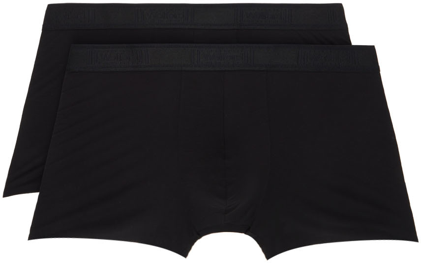 Wolford: Two-Pack Black Pure Boxers | SSENSE