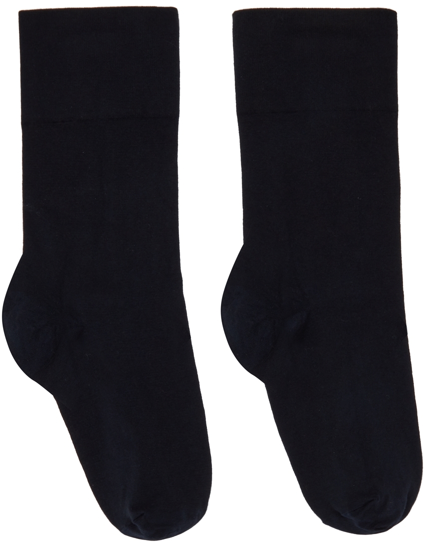 Navy Cotton Socks by Wolford on Sale