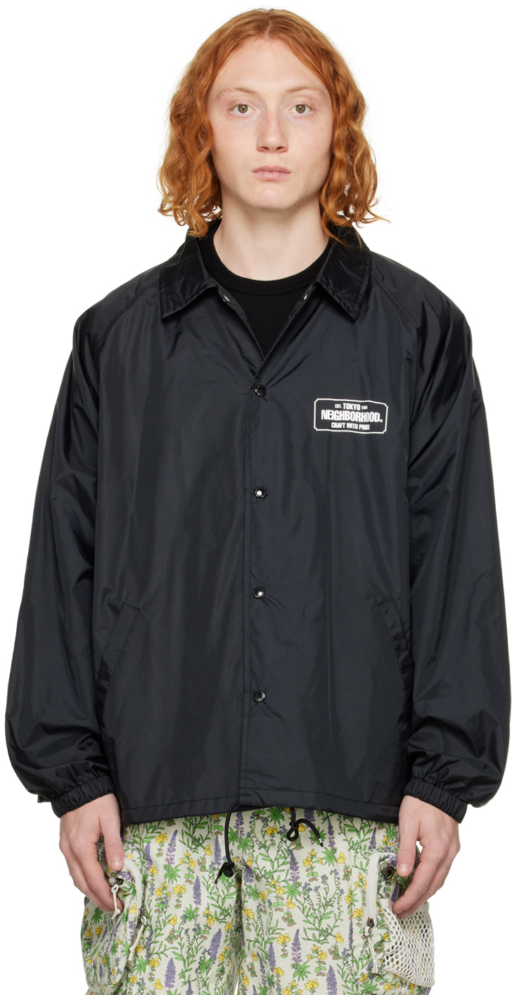 Neighborhood Black Spread Collar Jacket Ssense Canada