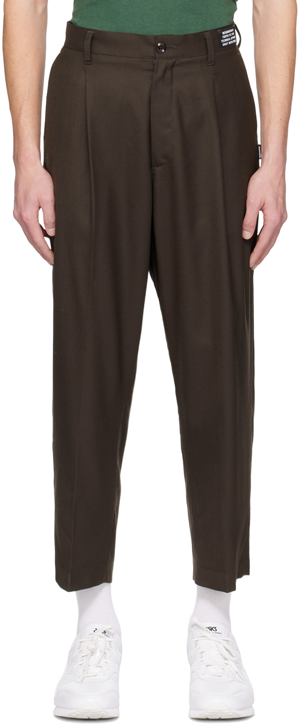 Brown Tuck Trousers