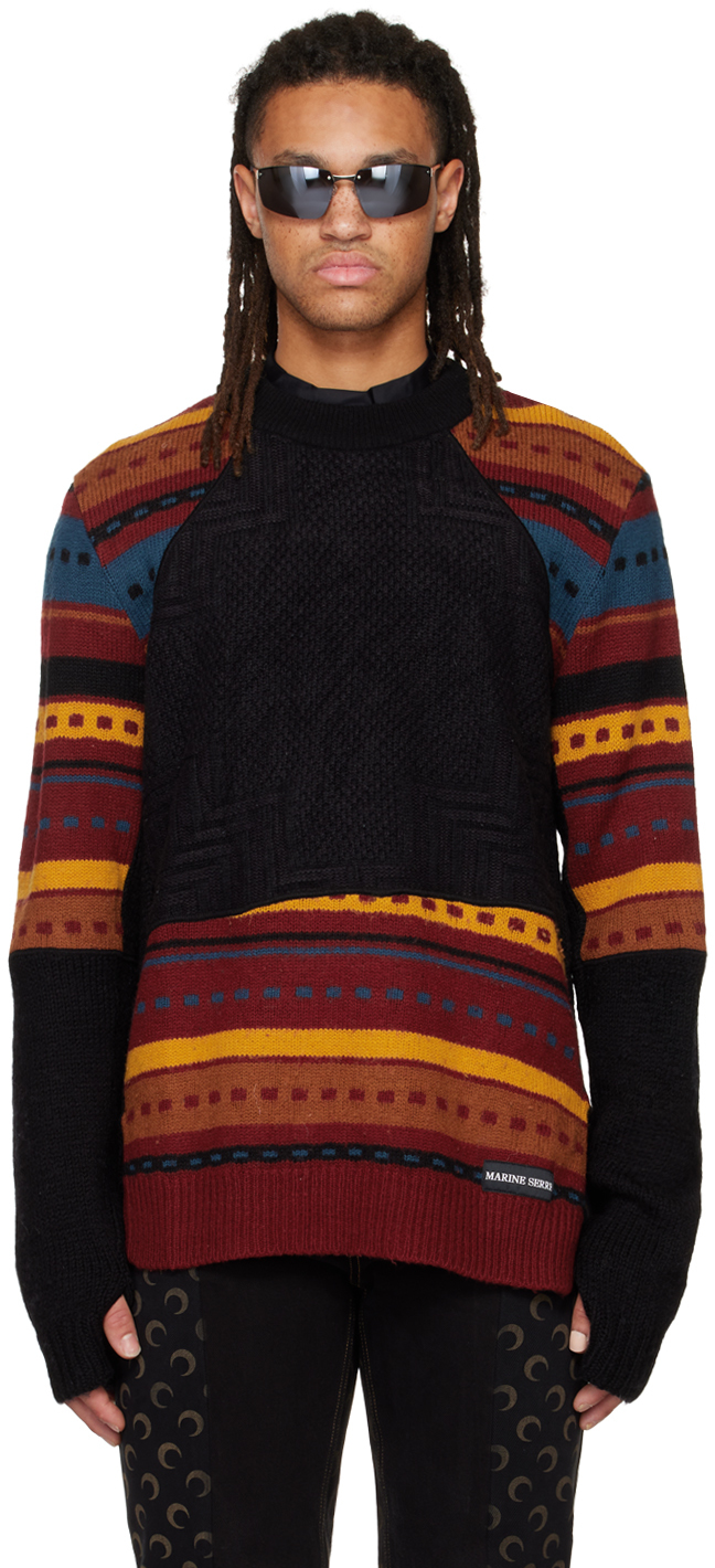 Multicolor Paneled Sweater