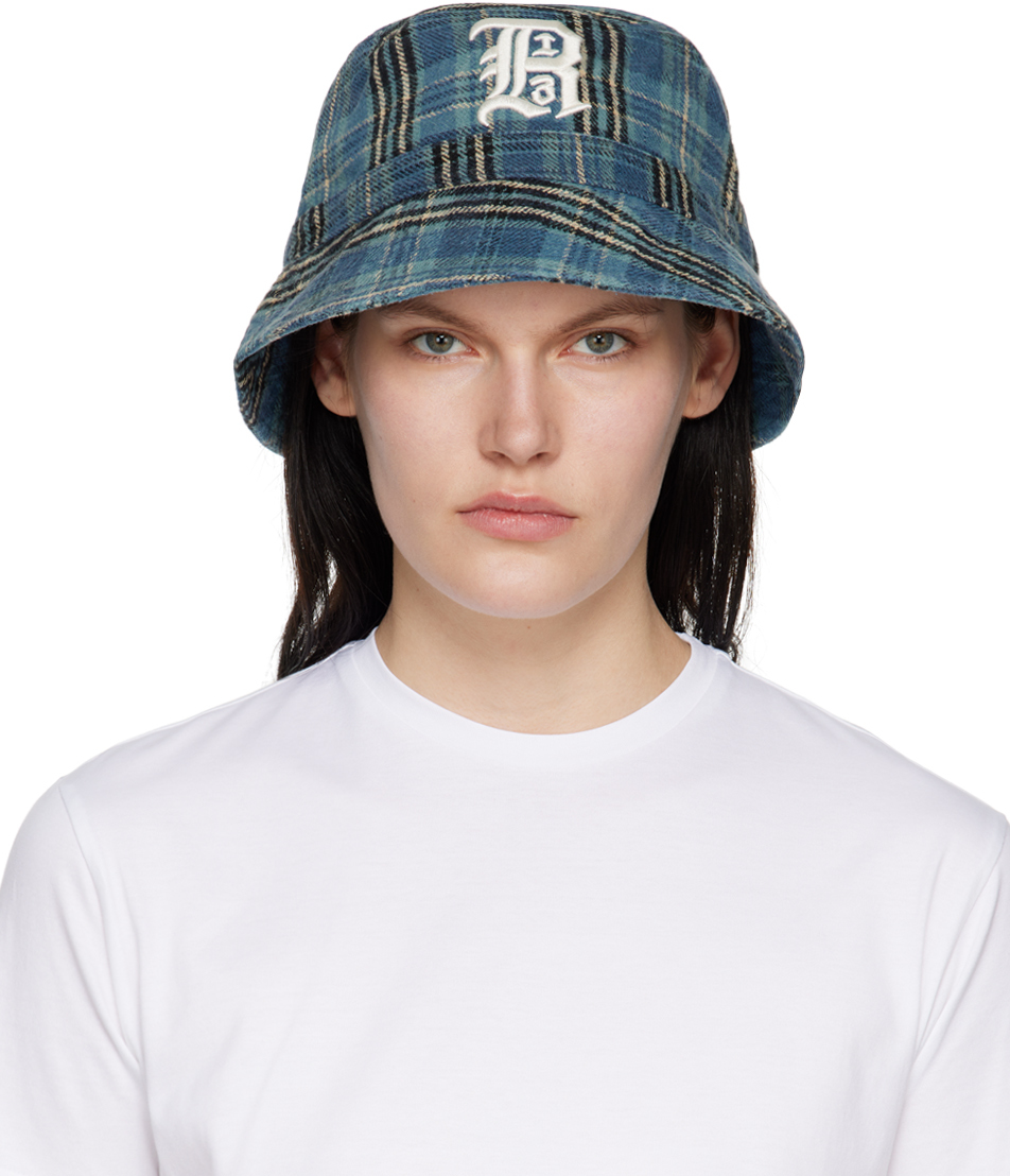 Blue Check Bucket Hat by R13 on Sale