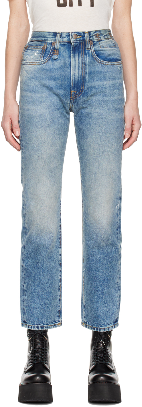 R13 Courtney Slim Jeans In Light Blue
