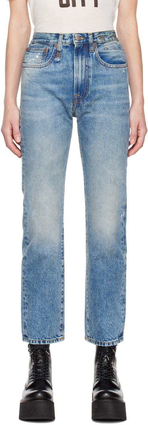 R13: Blue Courtney Slim Jeans | SSENSE UK