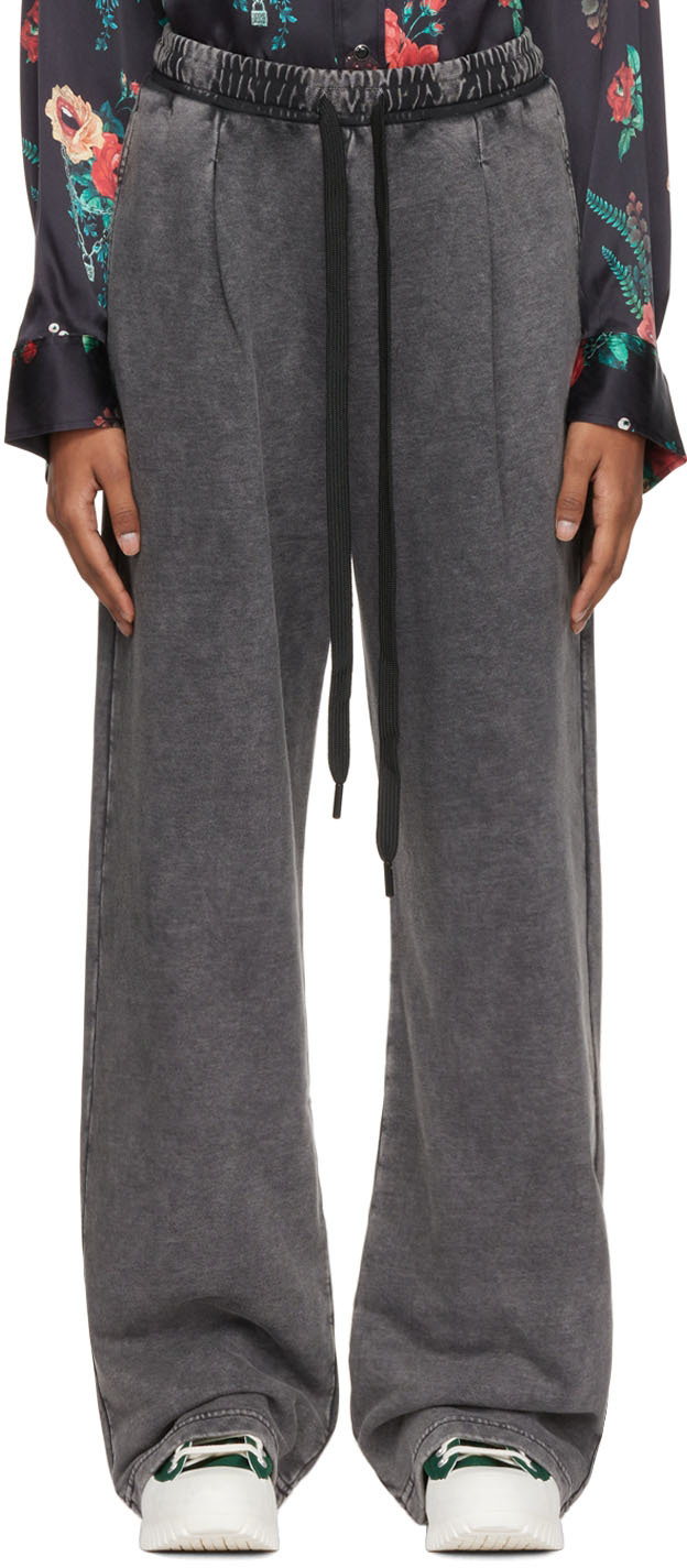 R13 Gray Wide-Leg Lounge Pants