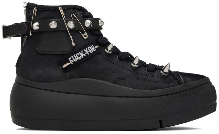 Black Studded Kurt Sneakers