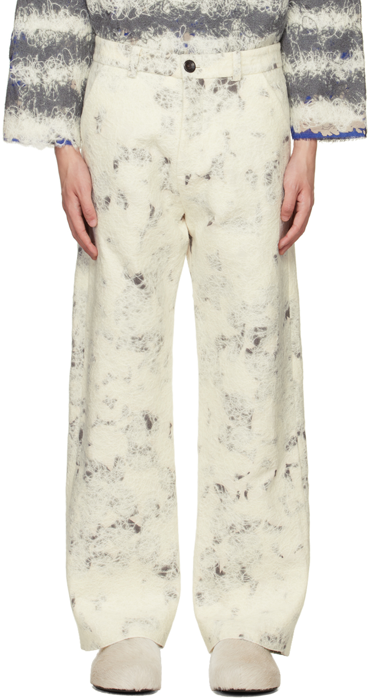 VITELLI OFF-WHITE GRAPHIC TROUSERS