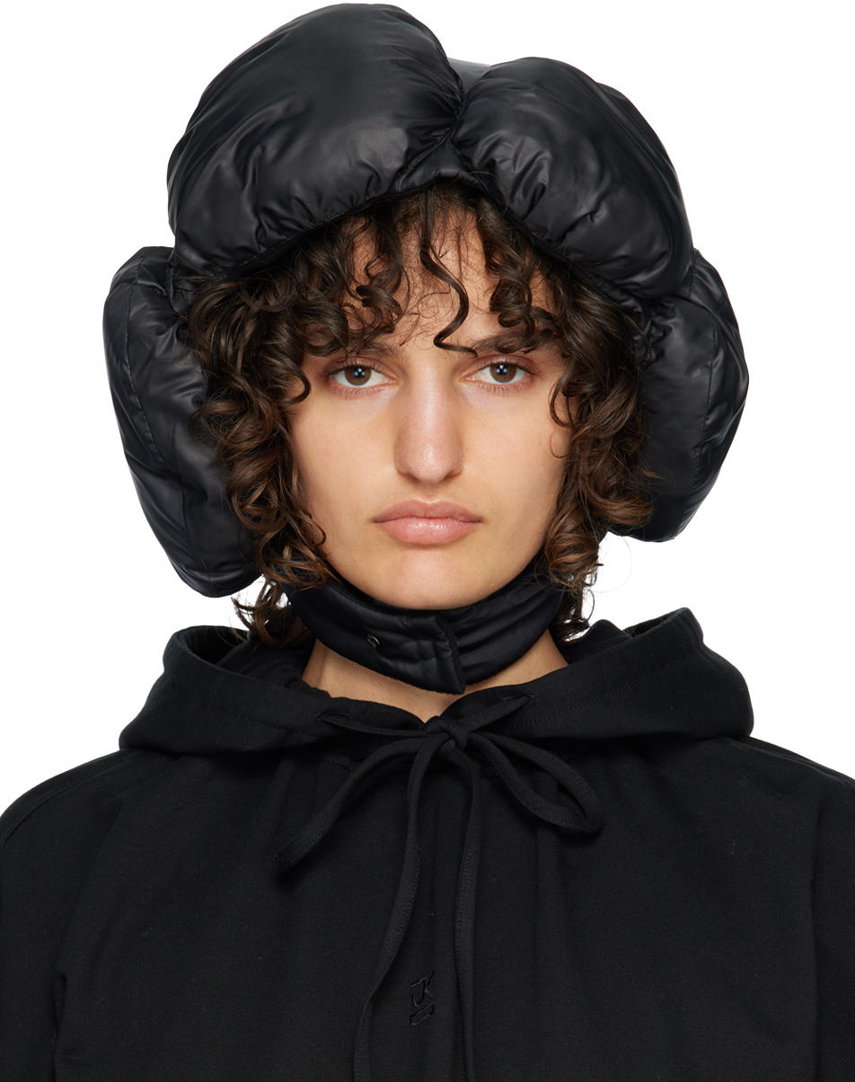 J.KIM Black Ushanka Bucket Hat