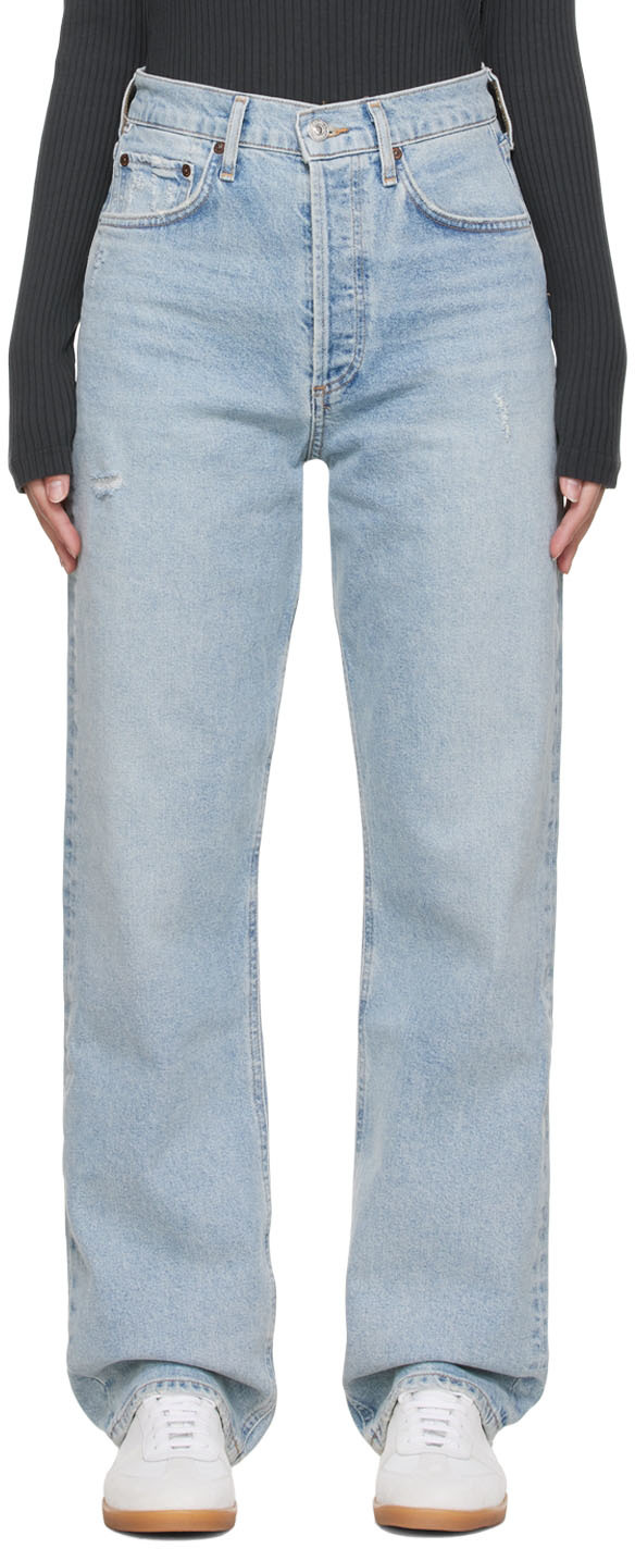 CITIZENS OF HUMANITY BLUE EVA RELAXED JEANS
