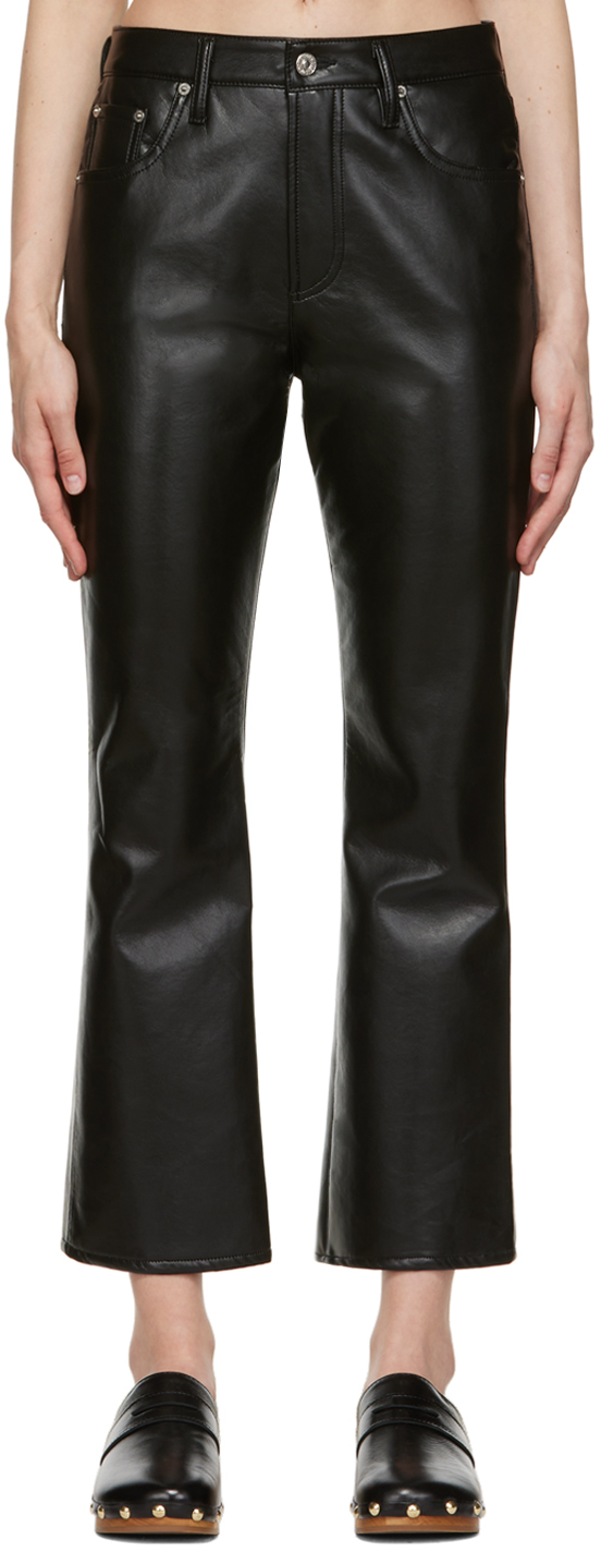 Black Isola Leather Pants
