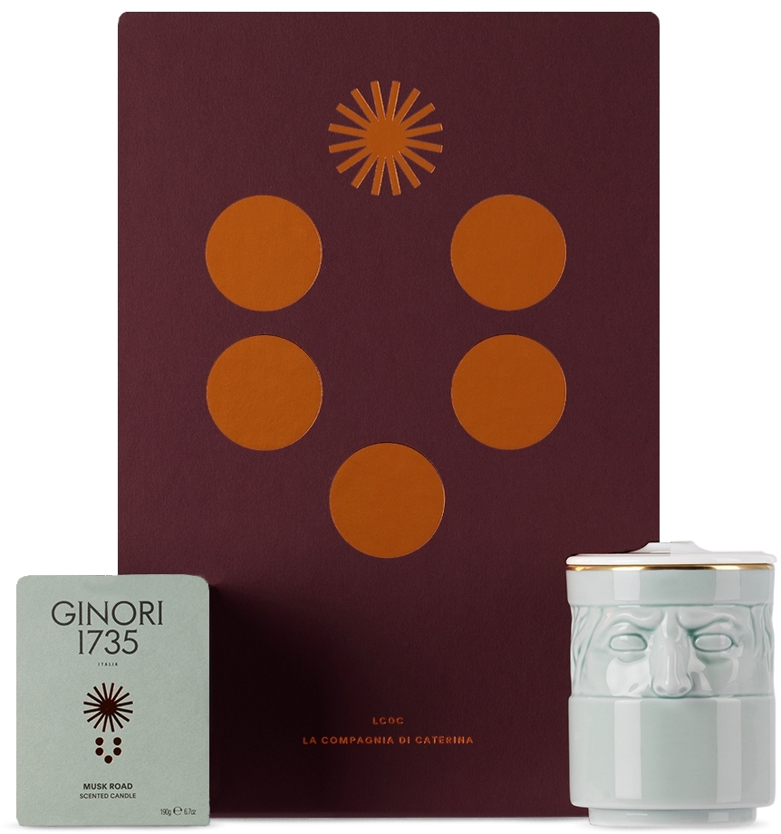 Ginori 1735 Blue Il Seguace & Musk Road Candle In Musk Road