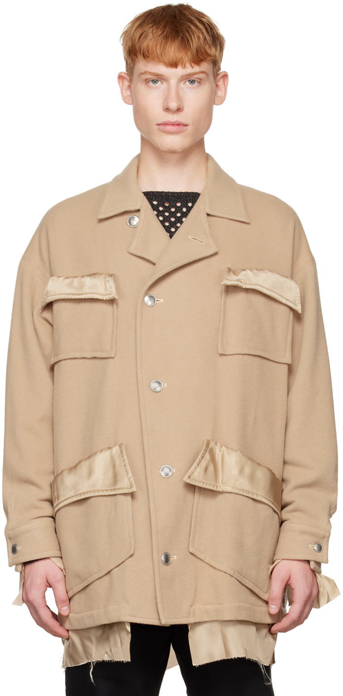 Beige Over Blouson Jacket