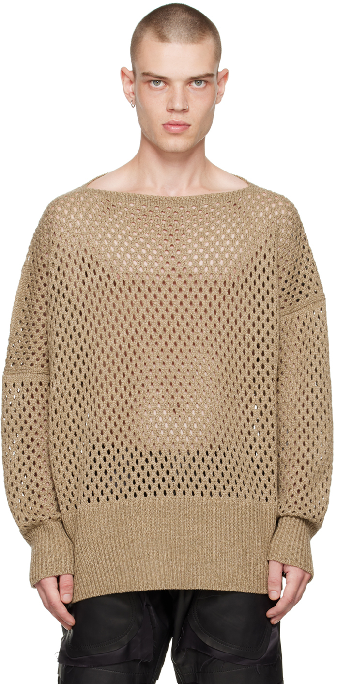 Beige Right Droped Sweater