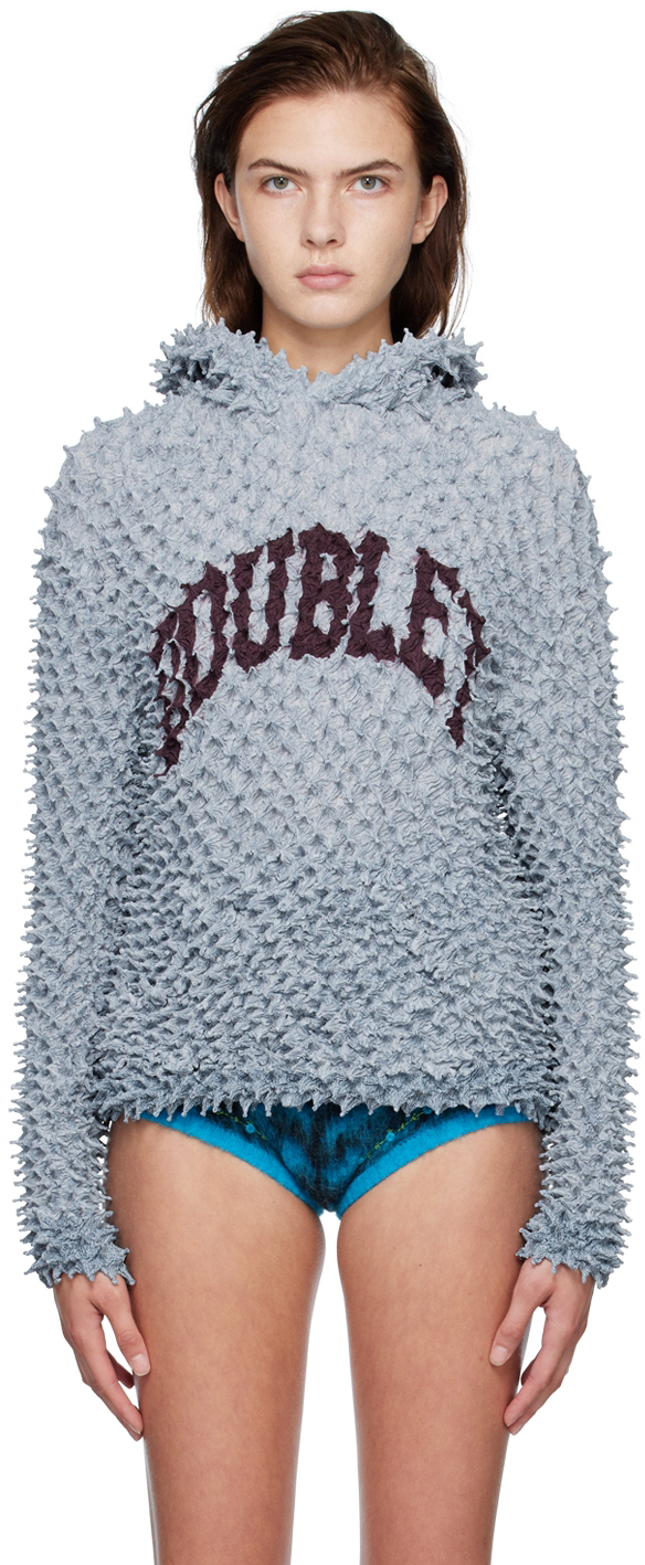 Click to view more detailed imagery on our partner's website Doublet Gray Shibori Hoodie In Grey