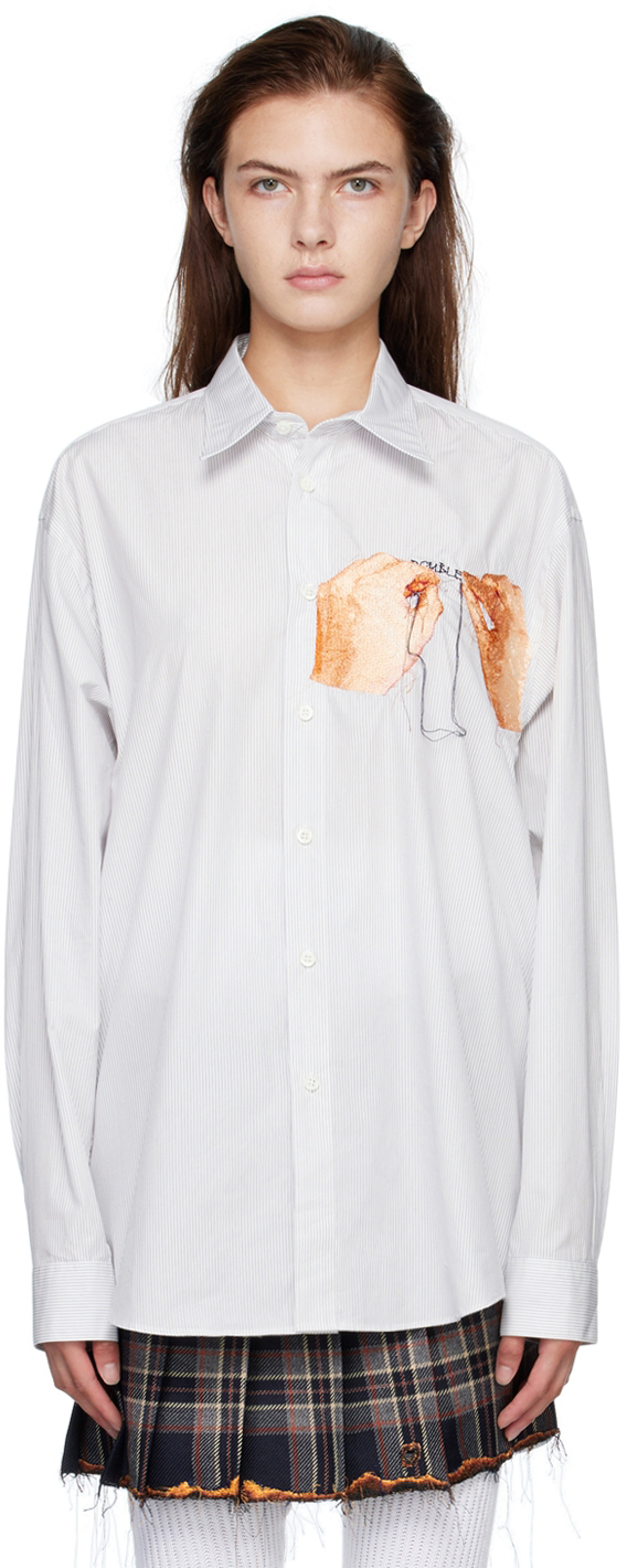White Hand-Embroidery Shirt