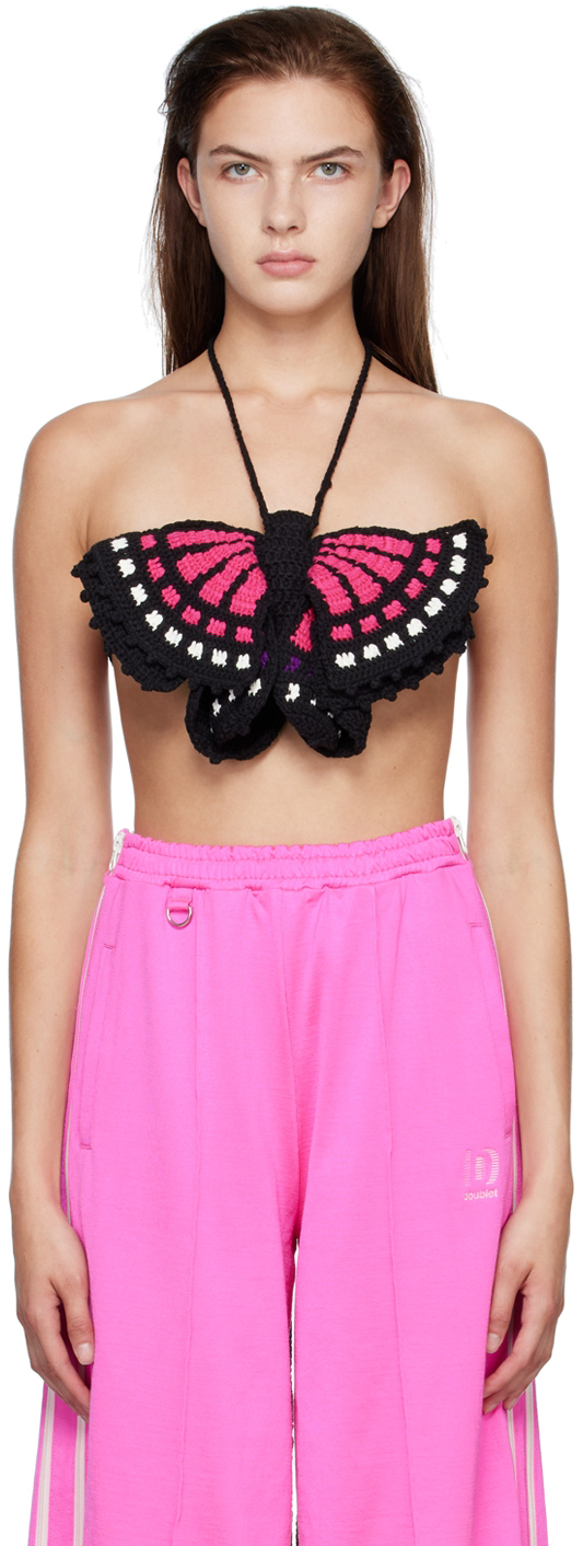 Black & Pink Butterfly Tank Top