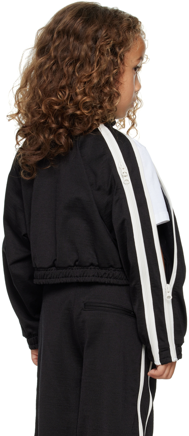 Doublet Kids Black Zip Up Track Jacket In Black
