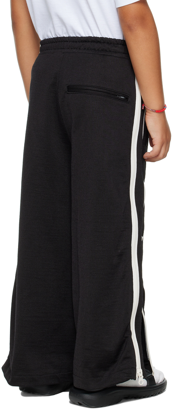 Doublet Kids Black Zip-up Track Lounge Pants In Black