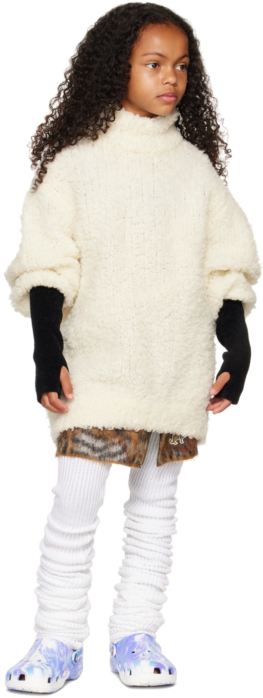 Doublet Kids White Sheep Wannabe Sweater In White